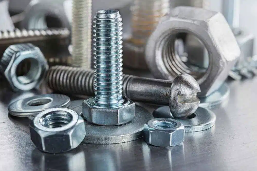 Set Of Different Nuts, Bolts And Screws