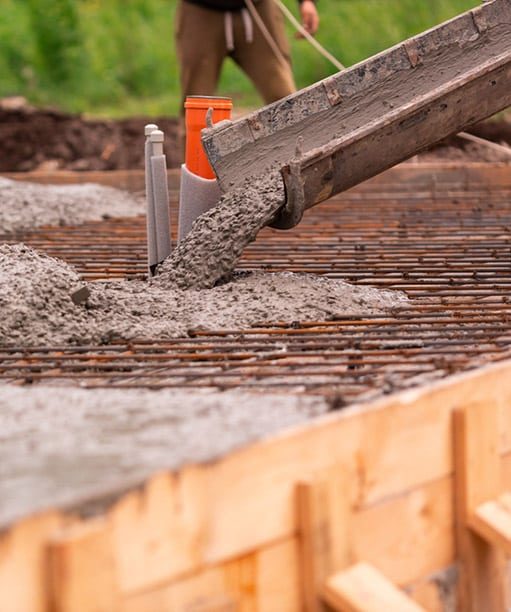 Ongoing Pouring of Concrete Cement — Premium Pegs for Surveying & More in Maitland, NSW